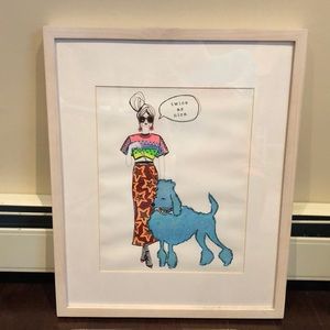 Fashion Illustration - Woman and Dog